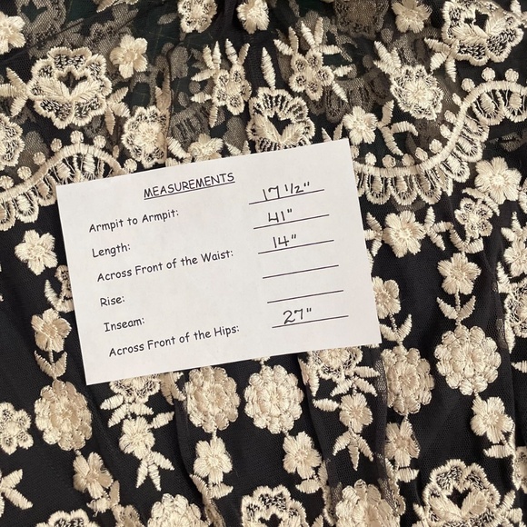 NWT!! NEEDLE & THREAD Embroidered Tulle Dress Graphite Black Ivory Floral Size 6 - Picture 15 of 16